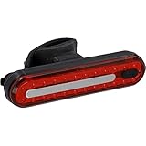 FISCHER rear, Fahrrad LED Akku-Stableuchte STOP, 50 LEDs, Rücklicht mit Bremslicht, mit Akku und USB-Ladefunktion, Spritzwasserschutz nach IP44, StVZO-zugelassen, Schwarz, water_resistant