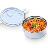 Lunchbox Für Thermoboxen, Thermos-Lebensmittelbehälter, 700ml Mit Edelstahlauskleidung Auslaufsicher Brotdose Edelstahl Kinder Mit Sicherheitsschnalle Und Griff Für Kinder Und Erwachsene (A)