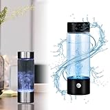 Hydrogen Water Bottle, 2024 Neu Wasserstoff-Wassergenerator für Trinkwasser,Tragbarer Wasserionisator,Wasserstoff-Wasserflasche,Wasserstoff-Wassermaschine und Hersteller für Sport (Schwarz)