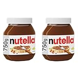 Nutella Nuss-Nougat-Creme, 750 g Verpackung kann variieren (Packung mit 2), Kakao