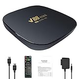Smart TV Box 4K, Mini Smart TV Box mit Fernbedienung und Adapter | Unterstützt 4K HD Smart Streaming Media Player oder Home Entertainment