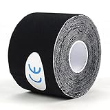 HUJEMO Kinesiologie-Tape, Sport-Tape, Sport-Recovery Tape, Riemen, Fitnessstudio, Fitness, Tennis, Muskelschmerzen, Laufen, Kniemuskelschutz (2,5 cm, 5 m)