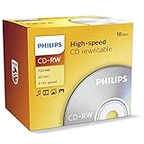 Philips CD-RW CD Rohlinge 700MB 4x-12x (10 Stück)