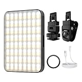 Wiederaufladbares LED-Videoleuchte für Handy, mit Farbtemperatur von bis zu 6500 K, tragbares Videokamera-Licht mit hoher Farbtemperatur von 6500 K, Helligkeit 10 n