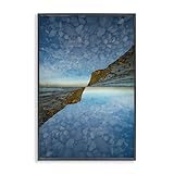 Stupell Industries Symmetrische Kieselsteine, reflektierend, schwarz, gerahmt, Giclée-Kunst-Design von Robin Vandenabeele, 45,7 x 30,5 cm