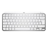 Logitech MX Keys Mini - kabellose Bluetooth Tastatur für Windows, macOS, iPadOS, Android, PC, Mac, Laptop, Smartphone, Tablet, Skandinavisch QWERTY-Layout - Pale Gray【Bulk - ohne Verpackung】
