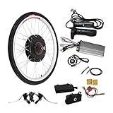 Dekltus 26 Zoll Elektrisches Fahrrad-Umbausatz,E-Bike Conversion Kit,1000W 48V Elektro-Fahrrad Kit Hinterrad Elektrofahrrad Motor Umbausatz Vorderrad - Maximale Leerlaufgeschwindigkeit von 55km/h