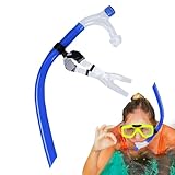 Schwimmschnorchel für Rundenschwimmen – Dry Top Schnorchelschlauch | Silikon-Mundstück | Schwimmschnorchel | Training Kopfband Unterstützung, Tauchausrüstung Damen und Herren Wassertauchen – 42,6 cm