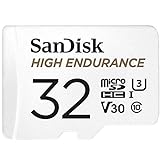 SanDisk High Endurance microSDHC Speicherkarte 32 GB + Adapter (Für Dash-Cams und private Überwachungskameras, 100 MB/s Lesen, V30 für Full-HD und 4K-Videos)
