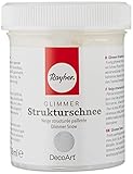 Rayher Hobby Rayher Glimmer-Strukturschnee, Dekoschnee-Paste, für frostig glitzernde Schneeeffekte, Dose 118 ml, weiße, glimmernde Strukturpaste, auf Acrylbasis, wasser- und wetterfest, 38074000