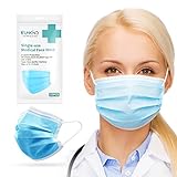 SUNKIND 50 Medizinisch Einwegmaske Zertifiziert Type IIR OP Masken 3-lagig Mundschutzmasken BFE ≥ 98% Mundschutz Gesichtsmaske Chirurgische Mund- und Nasenschutz Erwachsener 17,5 x 9,5 cm