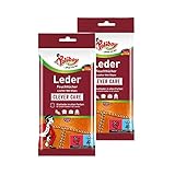 Poliboy - Leder Feuchttücher - perfekte Reinigung für Glatt- und Kunstleder - 2er Pack - 2x20 Tücher - Made in Germany