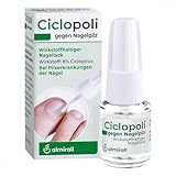 Ciclopoli gegen Nagelpilz, bei Pilzerkrankungen der Nägel, Anti-Pilz-Nagellack mit bewährtem Wirkstoff Ciclopirox und Tiefwirk-Effekt, nur 1x täglich auftragen, 6.6 ml
