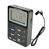 Radios Kopfhörer, FM-Radio, Taschenradio, MP3-Player, wiederaufladbar, Radio mit Timer-Funktion, Multimedia-Lautsprecher für Radio-Programme, Morgensendungen