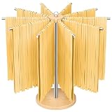 STWWO Nudeltrockner Nudelständer Pastatrockner Holz mit 10 Abnehmbar Arme Edelstahl 304 Pasta-Trocknung für Hausgemachte Pasta - Effiziente und Hygienisch - Spaghetti Trockner für Pasta Nudeln