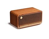 Edifier MP230 - Tragbarer Bluetooth-Lautsprecher im Retro-Design, kabellos. Wiedergabe über Bluetooth, AUX und Micro SD Karte | Braun Holz