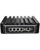 Dozlzyp 4 Port i226 2.5G Firewall Micro Appliance, 4K Fanless Firewall Mini PC Alder Lake-N N100, HDMI, DP, 4xUSB, AES-NI VPN Router Support pfsense Openwrt, WiFi Slot, 8GB DDR5 128GB NVMe