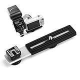 Fotover Horizontaler Kamerablitz Blitzhalterung Blitzschiene mit Blitzschuh mit 1/4'Schiebeschraube Studio Light Stand kompatibel DSLR-Camcorder DV-Kamera