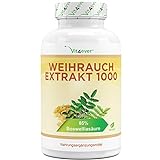 Weihrauch Extrakt - 365 Kapseln - Premium: 85% Boswellia-Säure - Hochdosiert mit 1000 mg je Tagesdosis - Echtes indisches Boswellia Serrata - Laborgeprüft - Vegan