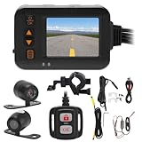 2in Motorrad-Fahrrekorder 1080P + 720P HD-Objektiv Wasserdichte DVR Dash Cam Loop-Aufnahme