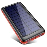 Feob Solar Powerbank 26800mAh, [2024 Upgrade Steuerungs-IC] Solar Ladegerät 2 USB Aufladen Externer Akku Handy Ladegerät Camping Outdoor Kompatibel mit iPhone 15/14/13 Pro Max, Samsung, Huawei etc