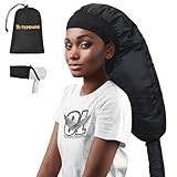 Haartrockenhaube Aufsatz – Extra Große Verbesserte Haube für Föhn Verstellbare, Weiche Trockenhaube, Einfach zu Benutzen für Naturlocken, Texturiertes Haar, Schnelles Styling & Trocknen(Schwarz)