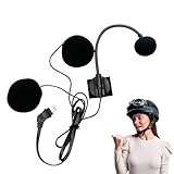 Motorradhelm-Mikrofon | Motorradhelm-Gegensprechanlage Mikrofon – Klare Anrufe Zubehör 10-polige Geräuschunterdrückung für Reisen, Ausflüge, Pendeln