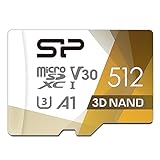 Silicon Power 512GB Micro SD Card U3 SDXC microsdxc High Speed MicroSD Memory Card for Steam Deck, Nintendo-Switch, DJI Pocket 3 and Drone