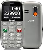Gigaset GL390 GSM - Senioren Handy mit SOS-Notruf-Taste - großem 2,2 Zoll Farbdisplay - einfache Bedienung mit extra großen Einzeltasten - kompaktes Mobiltelefon ohne Vertrag, titan-silber