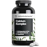 Calcium Komplex mit Magnesium & Zink – 360 Tabletten – 520mg Calcium pro Tagesdosis – mit Vitamin D3 & K2 – optimal dosiert, ohne unnötige Zusätze – in Deutschland produziert & laborgeprüft