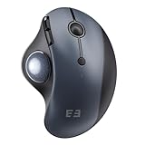 seenda Trackball Maus Kabellos, 2,4G drahtlose USB & Dual Bluetooth Trackball Mouse, 8 Leise Tasten, 200 bis 1600 DPI, Wiederaufladbare Ergonomische Maus für PC, Laptop, Tablet (Schwarz & Blau)
