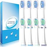 Wardimark Ersatzbürsten Kompatibel mit Philips Sonicare Elektrische Zahnbürste, 8er Zahnfleischpflege Ersatzbürstenköpfe Zahnbürstenköpfe, Weiß