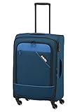 paklite Reisekoffer 4 Rollen, Weichschalen Rollkoffer mittelgroß, erweiterbar, DERBY, Stilvoller Trolley mit Dehnfalte, TSA Schloss, 66 cm, 69 - 79 Liter