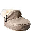 Fellhof Fußwärmer echt Lammfell, Fußsack Fell beige, super kuschelig warm und weich