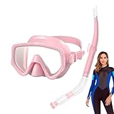 Yulokdwi Tauch Schnorchel | Schnorchel Set Mit Trockenoberfläche | Maske Mit Silikone Dichtung Panorama-Weitsicht Ausrüstung Für Wassersport Strandausflüge Unterwasseraktivitäten
