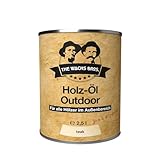 Outdoor Holzöl - 2,5 L - Teak - Premium Holzschutz für Außen - Nachhaltiges Pflegeöl mit UV-Schutz - Wasserabweisend und Langlebig - THE WACHS BROS.