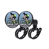 Fahrradspiegel 2 Stück,HD 360° Drehbar & Klappbar Fahrrad Rückspiegel,Universal Fahrradspiegel für Lenker Weitwinkel Fahrrad Spiegel Fahrradrückspielgel für Fahrrad,Mountainbike,Rennräder
