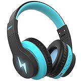 Bluetooth Kopfhörer Kinder, kabellose Bluetooth Kinderkopfhörer Over Ear mit 85dB/94dB Lautstärkebegrenzung, 45H Spielzeit, 3 Lightning-Modi, eingebautes Mikrofon Kopfhörer für Handy Tablet Schule