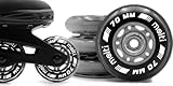 Molti Räder mit Kugellager MOLTI ABEC9 8er- Pack Indoor-/Outdoor-Rollschuh Räder Inlin-Skates Freizeitspaß (transparent, 70 mm)