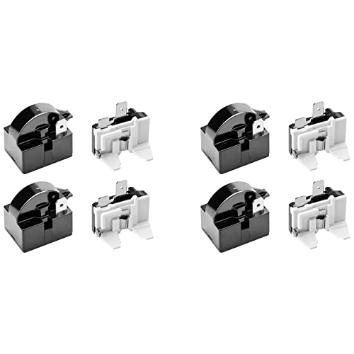 Lodokdre 2X 1 Pin QP2-4.7 PTC Relais, 1 Pin Kühlschrank Relais und 6750C-0005P Kühlschrank ÜBerlastung Schutz