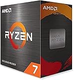 AMD Ryzen 7 5700X Prozessor (Basistakt: 3.4GHz, Max. Leistungstakt: bis zu 4.6GHz, 8 Kerne, L3-Cache 32MB, Socket AM4, ohne Kühler) 100-100000926WOF, Schwarz.