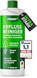 PRINOX® Abflussreiniger 1000ml EXTRA STARK - Profi Rohrreiniger löst Haare, Essensreste & schwerste Verstopfungen - Rohrfrei gegen hartnäckige Verstopfungen & üble Gerüche - Biologisch abbaubar