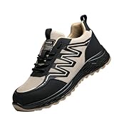 100junzidao Wanderstiefel für Paare wasserdichte, atmungsaktive Wanderschuhe Outdoor-Klettern Camping-Reiseschuhe Sporttraining Beige 39