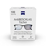 ZEISS AntiBeschlag Tücher 100 Stück für einen lang anhaltenden Beschlagschutz schon während der Reinigung - jedes Tuch einzeln verpackt - ideal für unterwegs oder auf Reisen