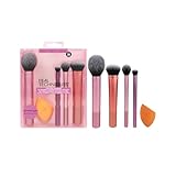 Real Techniques Everyday Essentials + Make-up-Schwamm-Set, Make-up-Pinsel und Make-up-Mixer-Schwamm, für Foundation, Rouge, Bronzer, Lidschatten und Puder, 5-teiliges Set