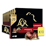 L'Or Espresso Coffee - 200 Splendent Intensity 7 Kapseln - Kompatibel mit Nespresso®* (10 x 20 Stück)