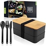 Moritz & Moritz Bento Box Japanisch – Perfekte Lunchbox für Erwachsene und Kinder - Brotdose mit Fächern – Ideal für die Arbeit, Schule und Unterwegs