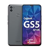 Gigaset GS5 PRO - Smartphone - 64MP Kamerasystem - 4500mAh Wechsel-Akku - 6,3' Full HD+ V-Notch Display - gehärtete Glasrückseite - kabelloses Laden - 128GB + 6GB RAM - Android 13, grau