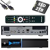 GigaBlue UHD Quad 4K Pro 2X FBC DVB-S2 Twin Sat Receiver mit Dual Core CPU, E2 Linux OS, 4GB RAM, 8GB eMMC, Bluetooth 5.4, H.265, 1200Mbit WLAN, 3X USB 3.0, HTS e-com HDMI-Kabel + 2TB SSD