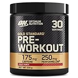 Optimum Nutrition Gold Standard Pre Workout Powder, Nahrungsergänzungsmittel mit Kreatin Monohydrat, Beta Alanin, Koffein und Vitamin B Komplex, Fruchtpunsch-Geschmack, 30 Portionen, 330 g